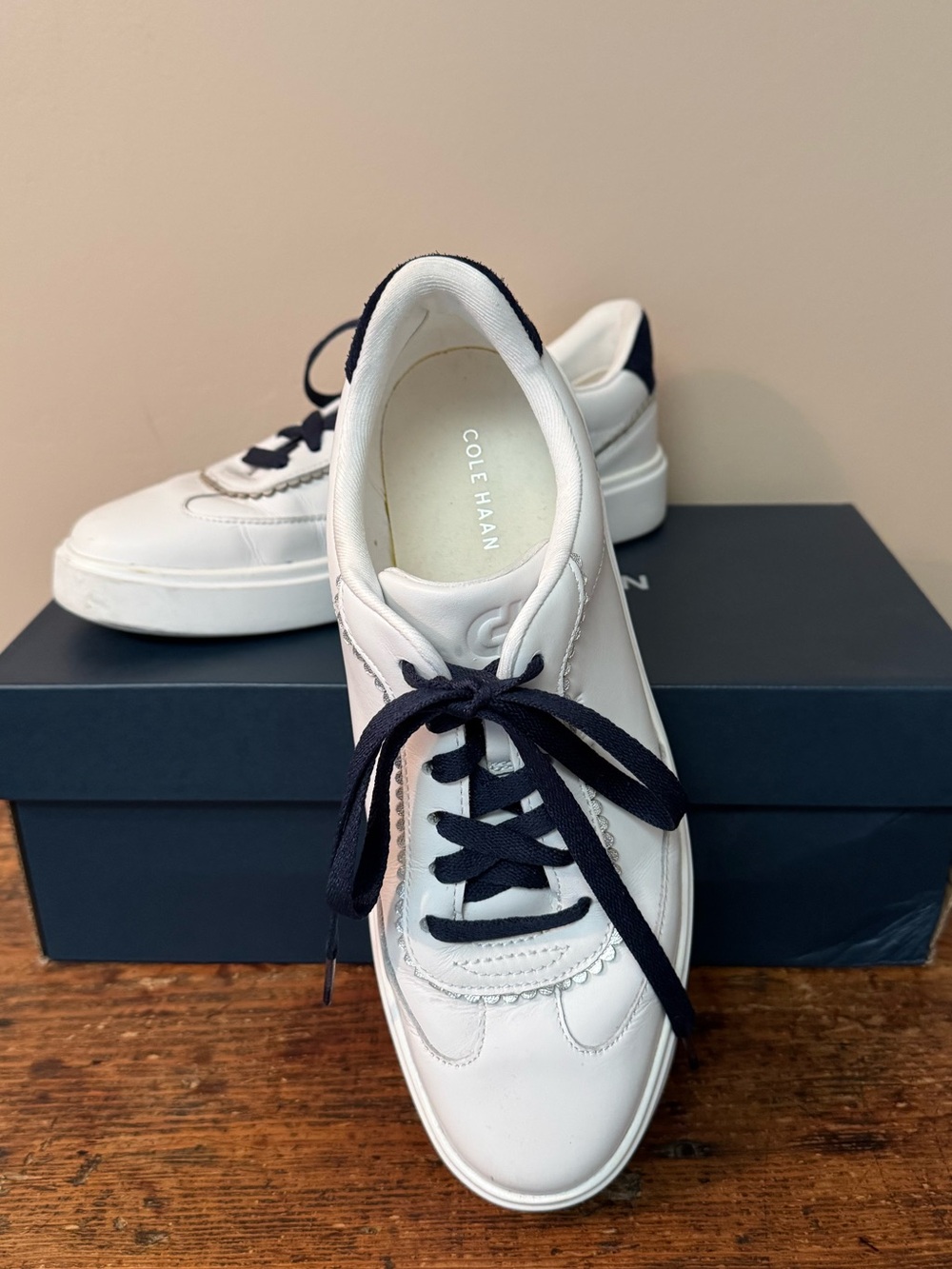 Cole Haan Women’s Grand Crosscourt Arlowe White Sneakers, size 8 1/2
